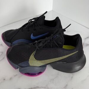 NIKE WMNS 7.5 US AIR ZOOM SUPERREP 2 - BLACK / CYBER / RED PLUM / SAPPHIRE BLUE